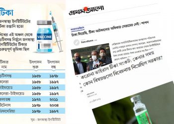 সক্ষমতা থাকার পরেও ভ্যাক্সিন উৎপাদন না করার ফল পাচ্ছে বাংলাদেশ