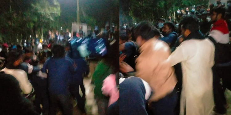 শাবিপ্রবিতে ছাত্রীদের আন্দোলনে ছাত্রলীগের হামলা