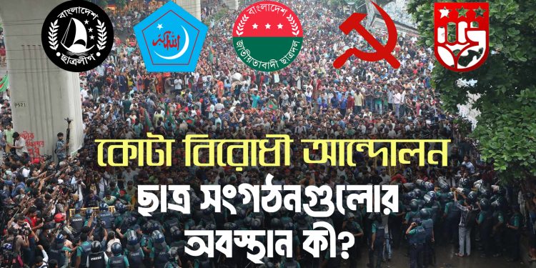 কোটাবিরোধী আন্দোলন : ছাত্র সংগঠনগুলোর অবস্থান কী?